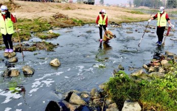 गुह्येश्वरी क्षेत्रको वाग्मती सफाइ, राजधानीमा उठेन फोहर